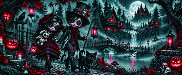 Lot de 5 dessins Halloween pour sublimation sur mugs 11 oz.
