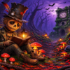 Lot de 5 dessins Halloween pour sublimation sur mugs 11 oz.